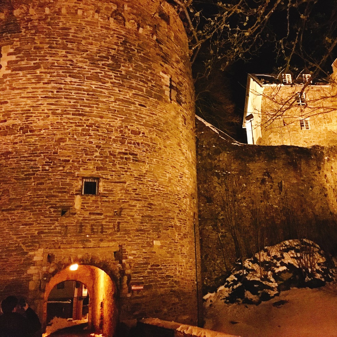 Beautiful night view of castle